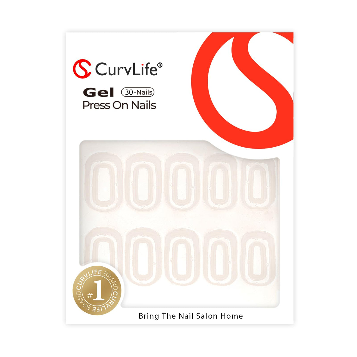 Curvlife French Gradient Pink Press-On Nails — 30-Piece Kit
