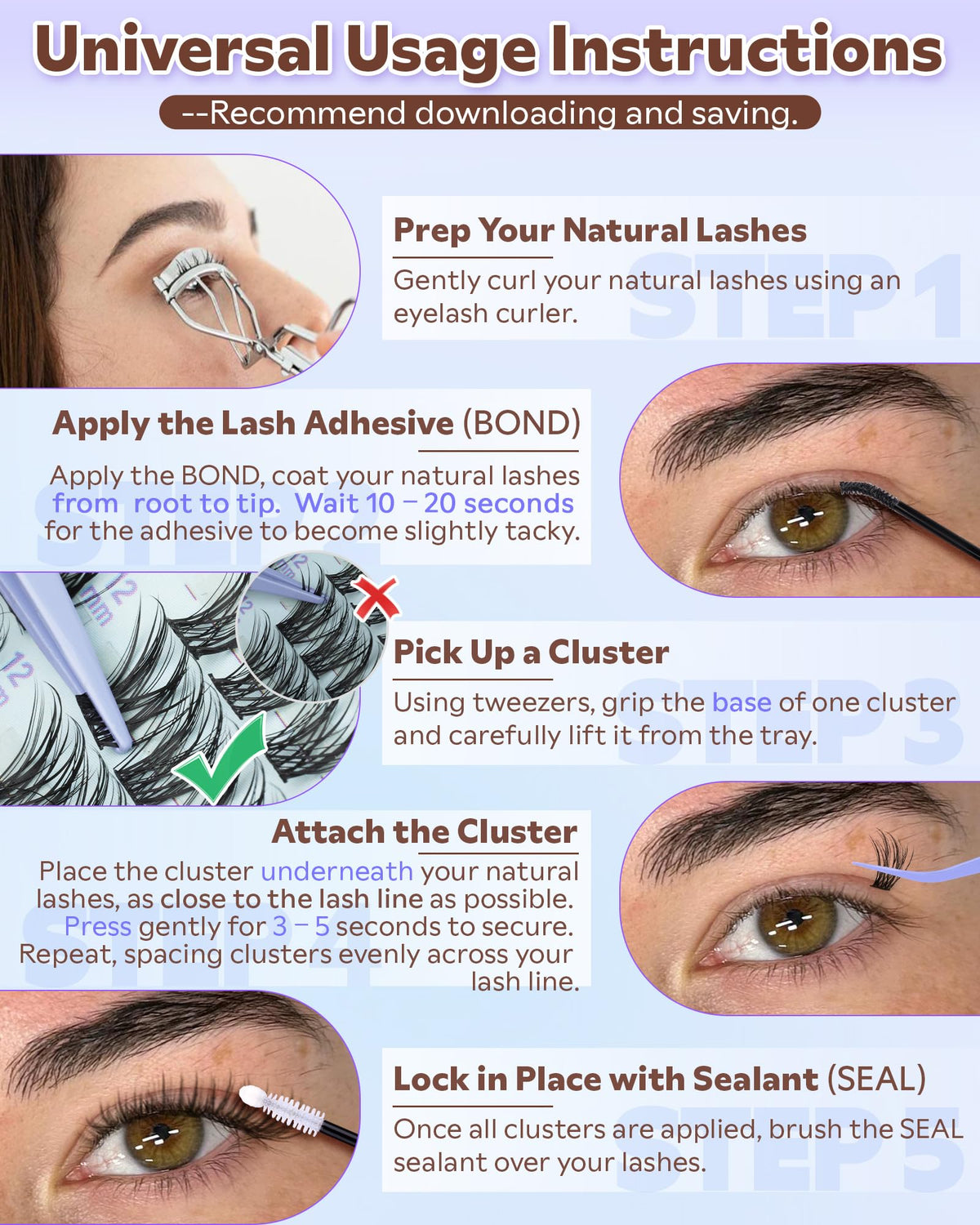 Goddvenus Wispy Lash Clusters Kit — 10–16 mm