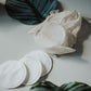 Twelve reusable makeup removal pads with wash bag from Zero Waste MVMT