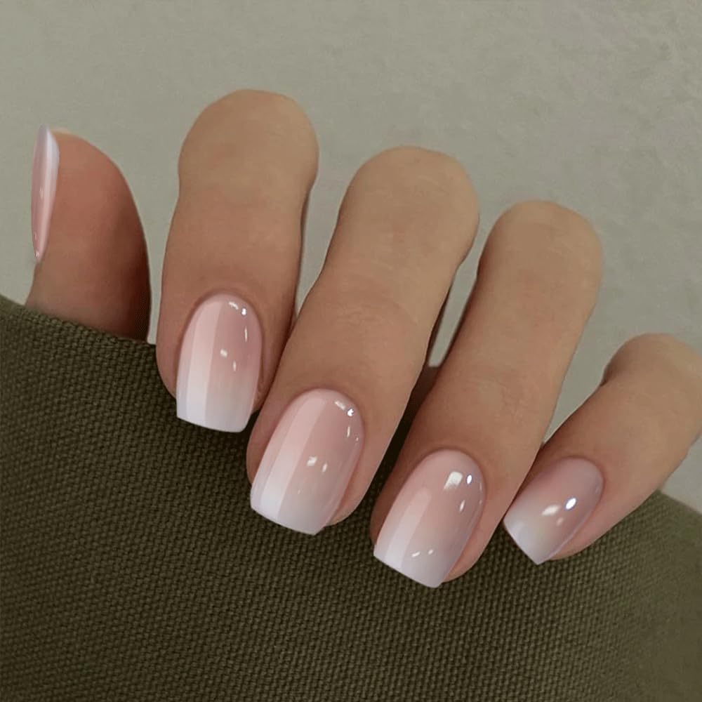 Curvlife French Gradient Pink Press-On Nails — 30-Piece Kit