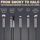 BEAKEY Makeup Brush Set + 2 Blending Sponges