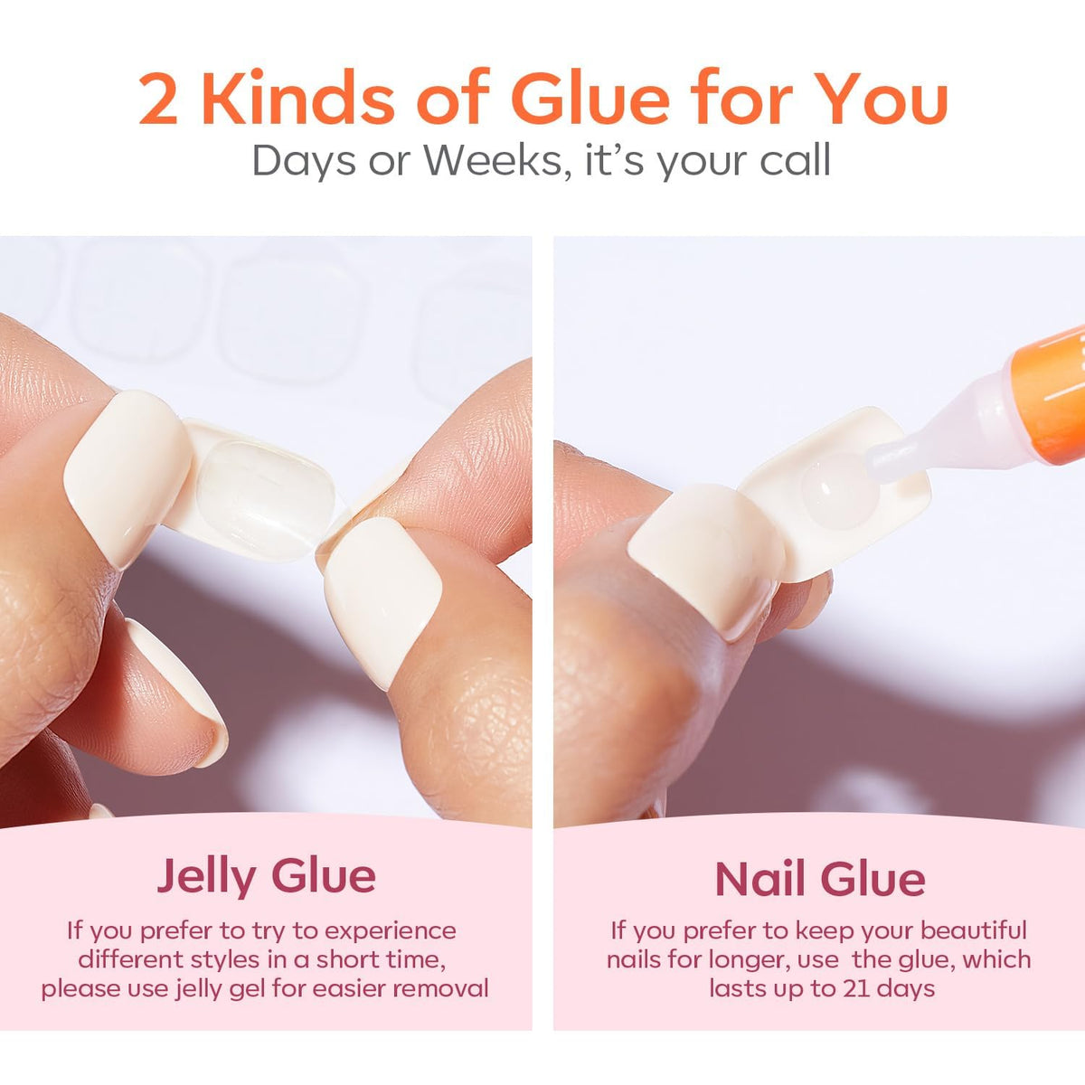 Modelones Nude French Tip Press-On Nails — 32-Piece Kit