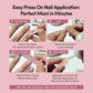 Glamnetic Ma Damn French Tip Press-On Nails — Short Almond, 24-Piece Kit