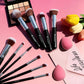BEAKEY Makeup Brush Set + 2 Blending Sponges