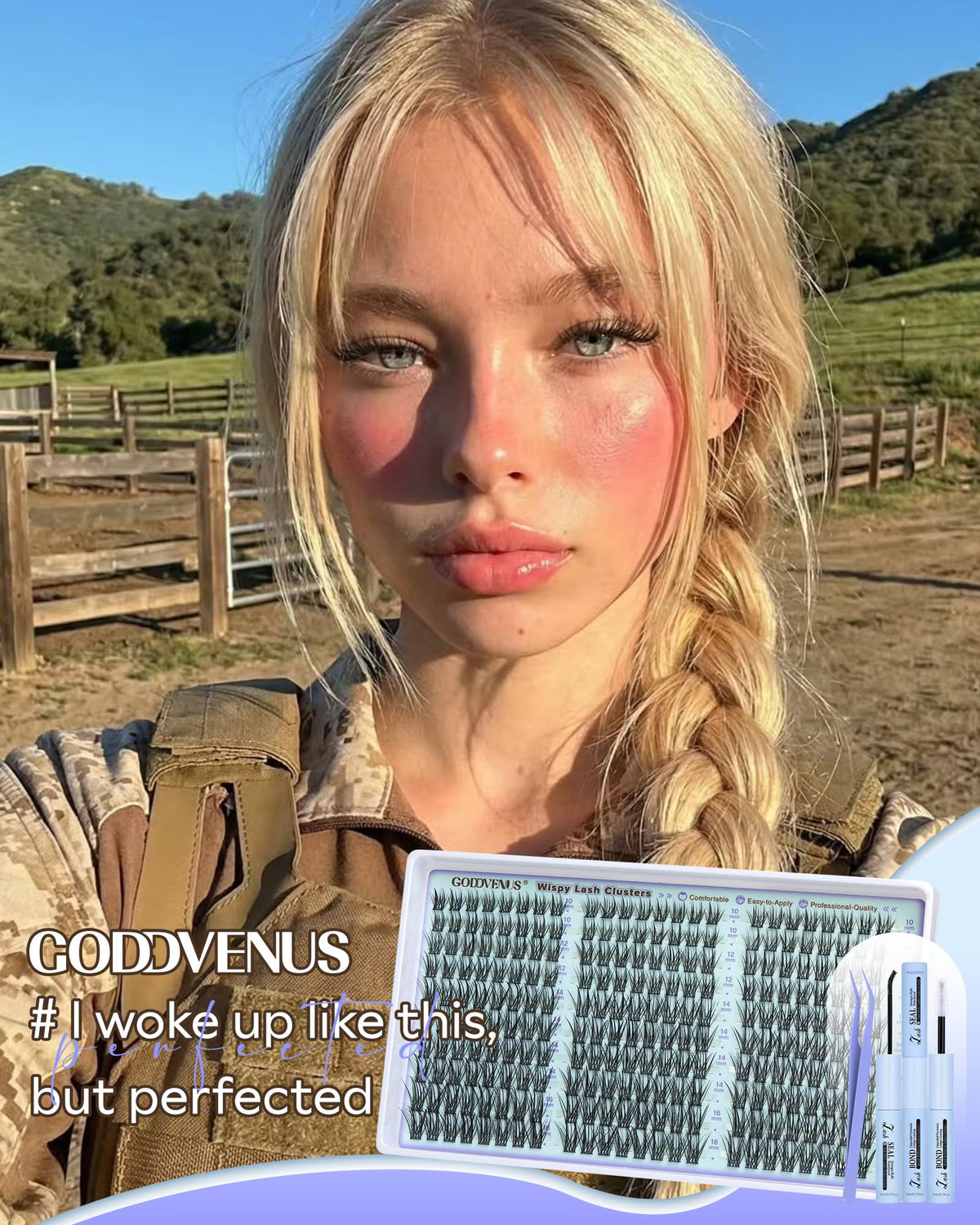 Goddvenus Wispy Lash Clusters Kit — 10–16 mm