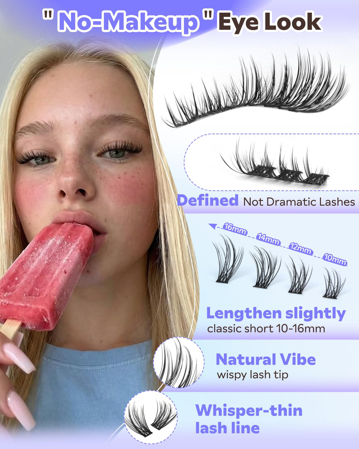Goddvenus Wispy Lash Clusters Kit — 10–16 mm