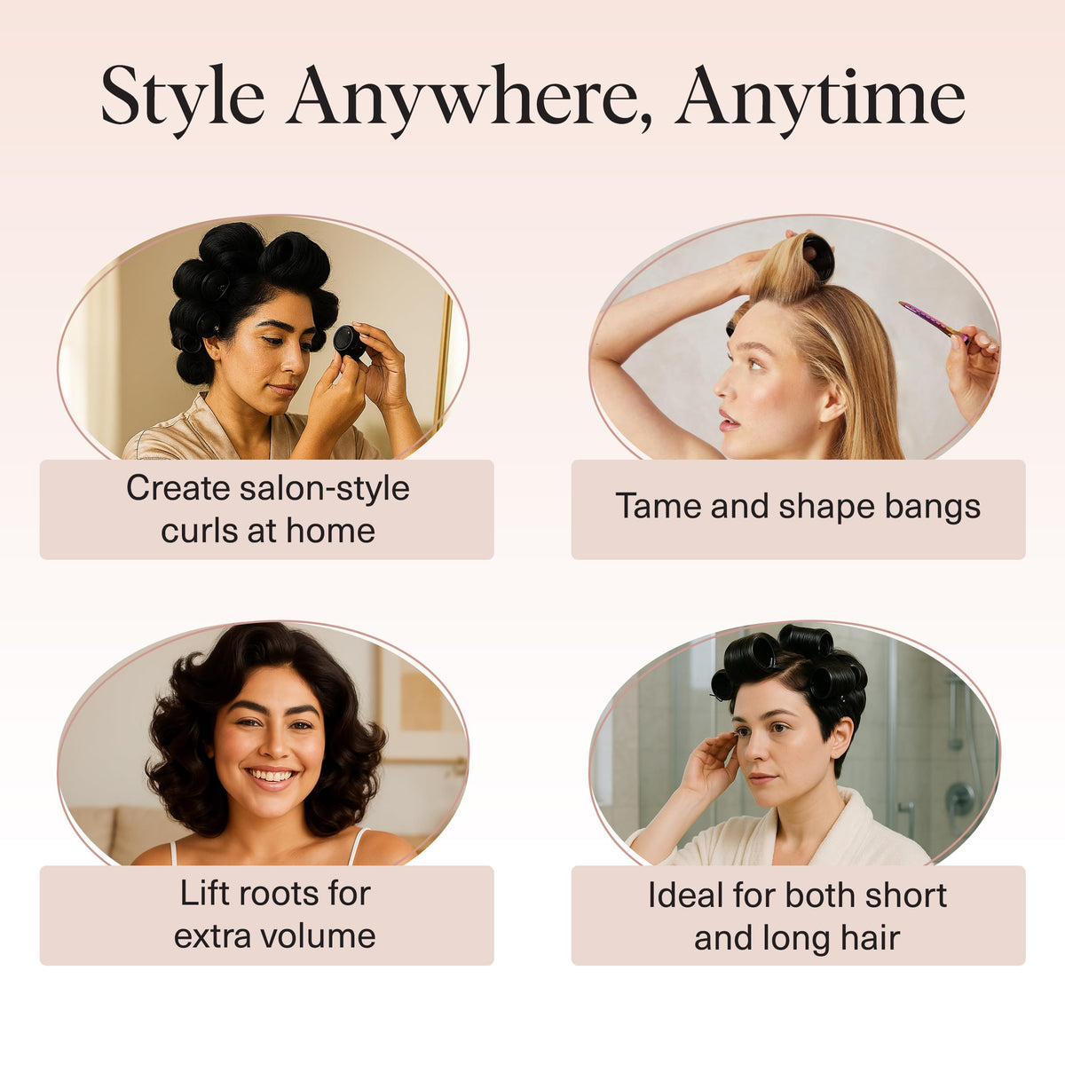 Kitsch Ceramic Thermal Self-Grip Hair Rollers — 8-Pack