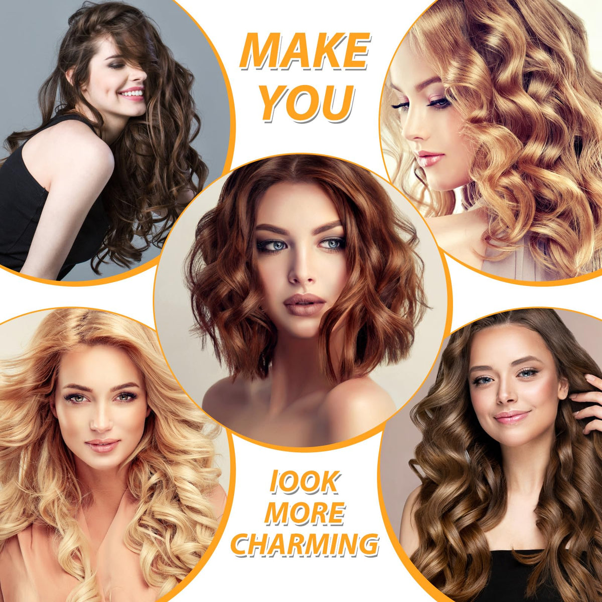 Qinzave Self-Grip Hair Roller & Clip Set — 3 Sizes