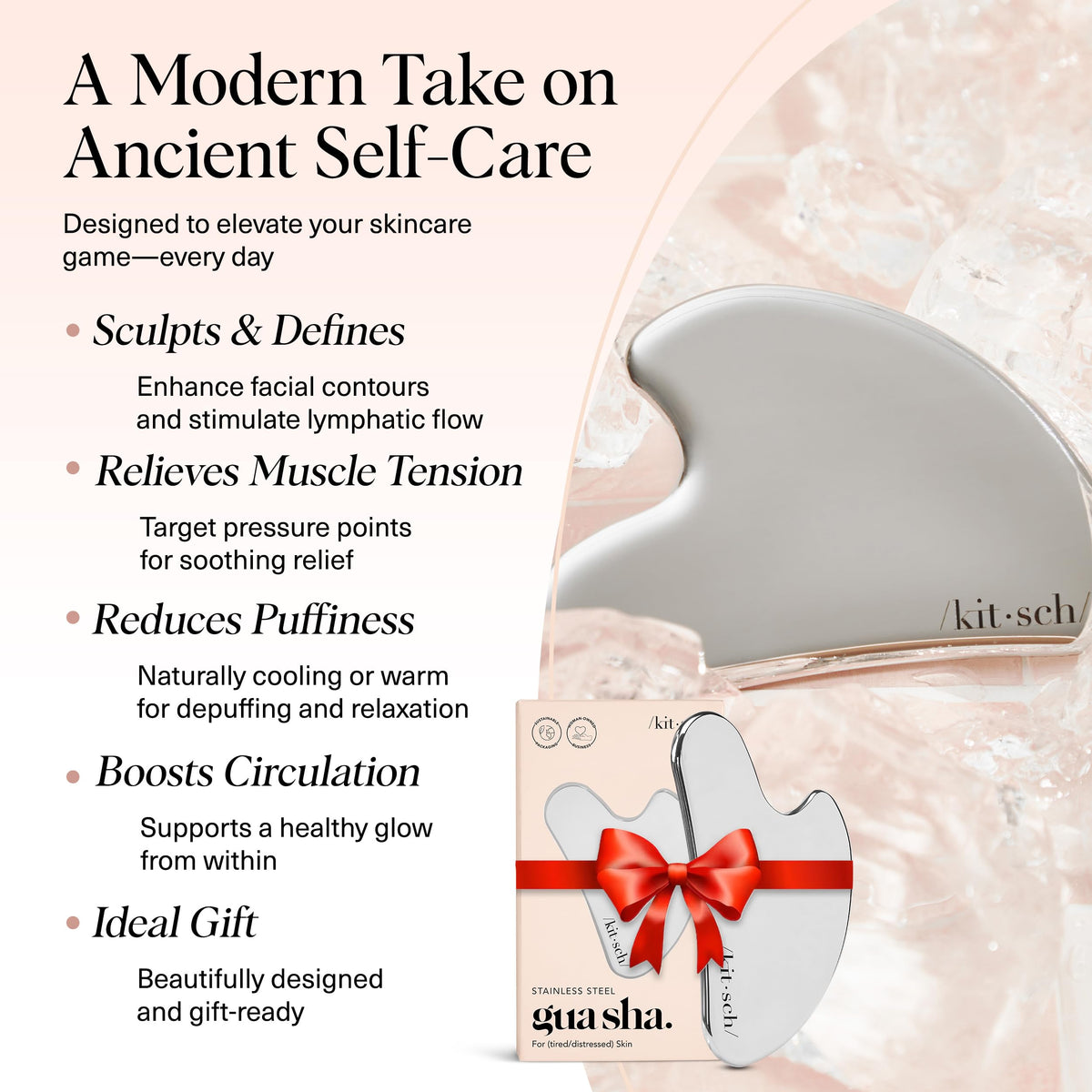 Kitsch Stainless Steel Gua Sha Facial Massage Tool