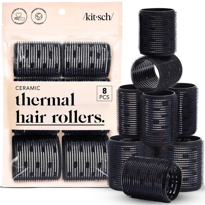 Kitsch Ceramic Thermal Self-Grip Hair Rollers — 8-Pack