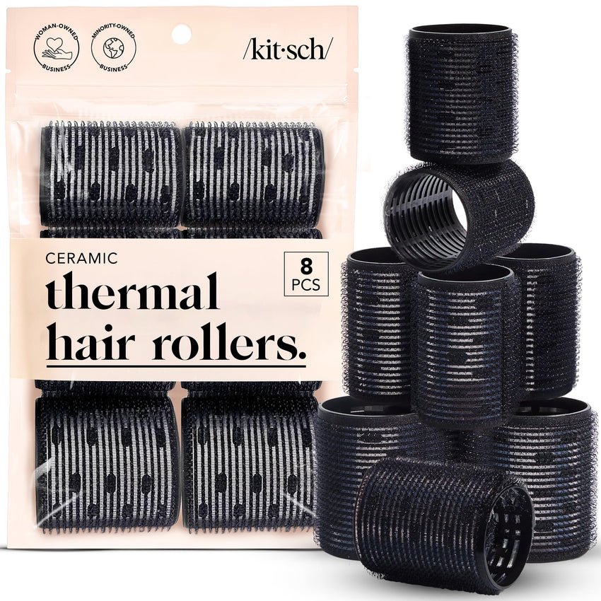 Kitsch Ceramic Thermal Self-Grip Hair Rollers — 8-Pack