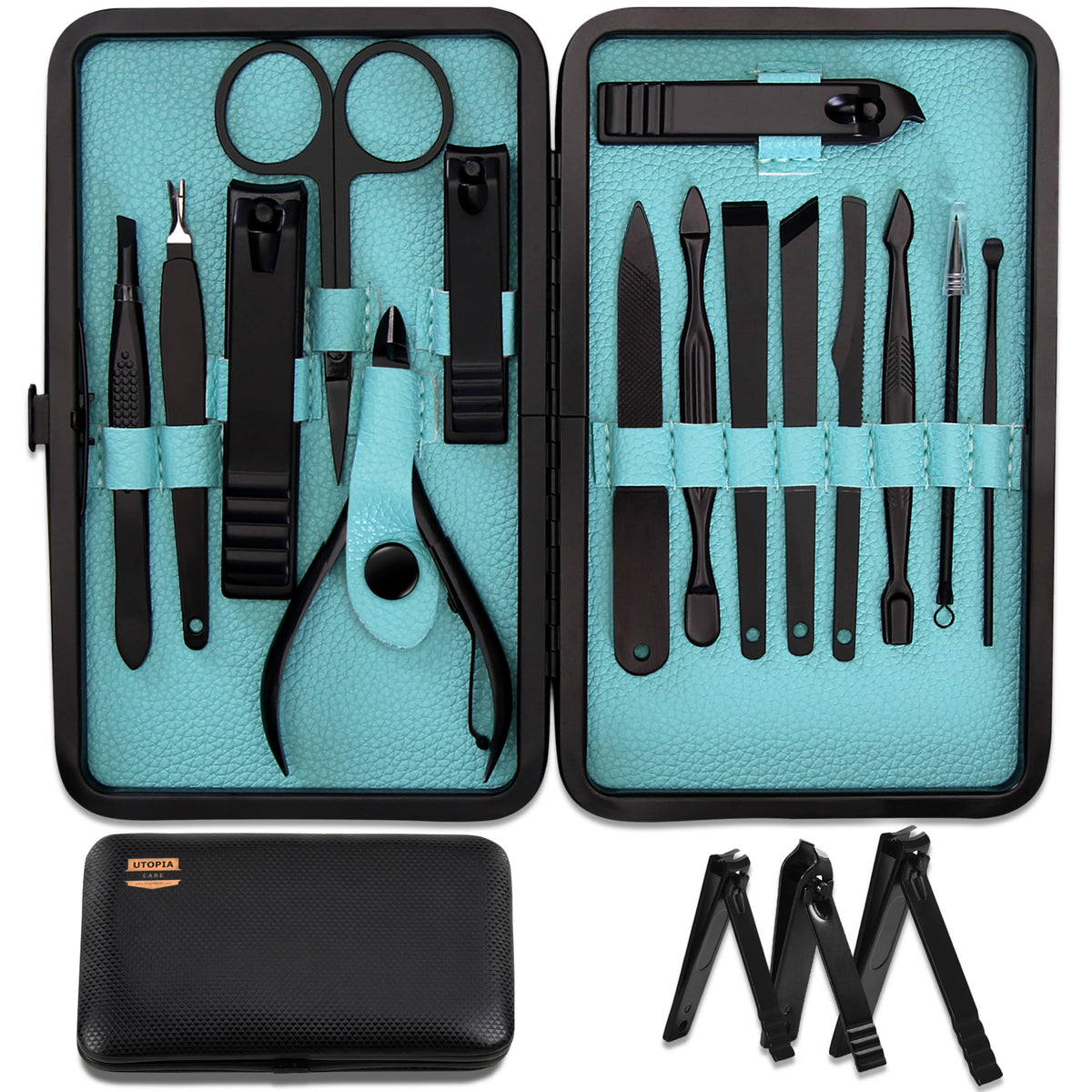 Utopia Care manicure and pedicure kit in travel case