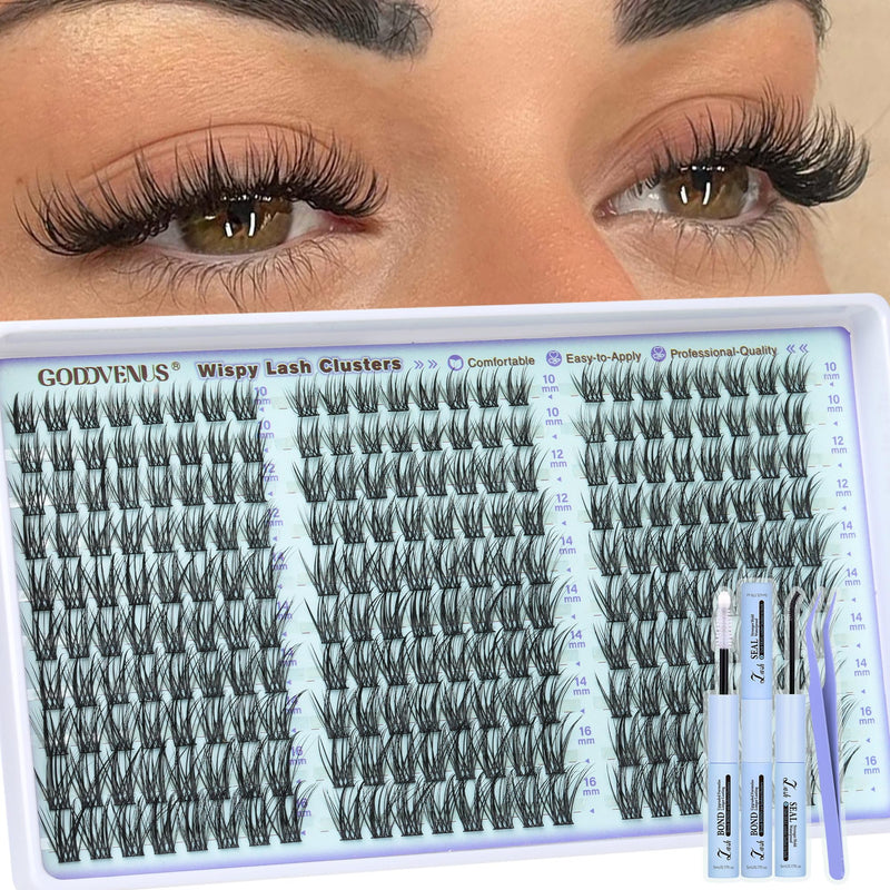 Goddvenus Wispy Lash Clusters Kit — 10–16 mm