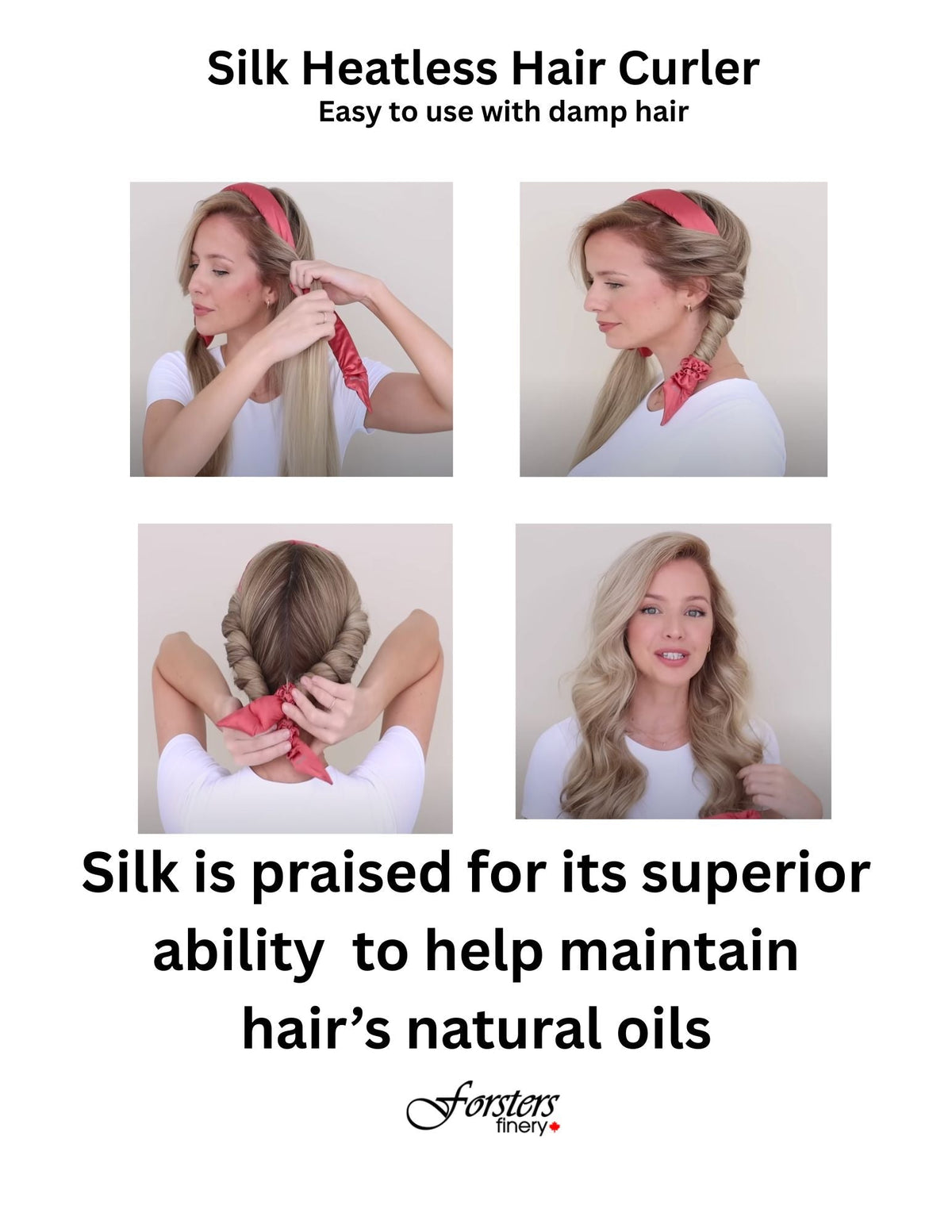 Forsters Finery Mulberry Silk Heatless Hair Curler
